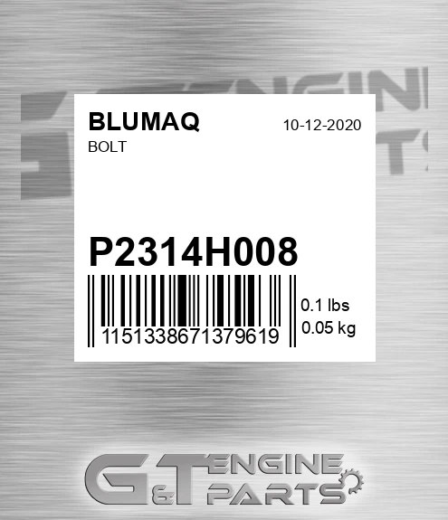 P2314H008 Bolt for BLUMAQ