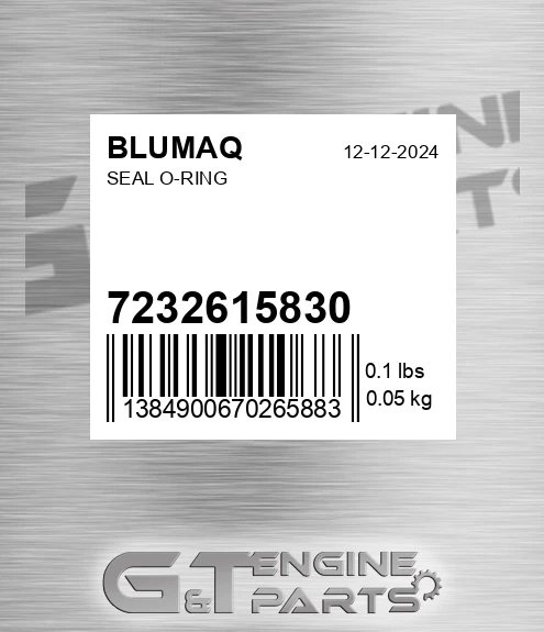 723-26-15830 Seal O-ring for BLUMAQ
