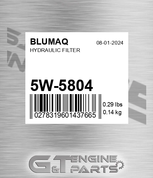 5W-5804 Hydraulic Filter for BLUMAQ