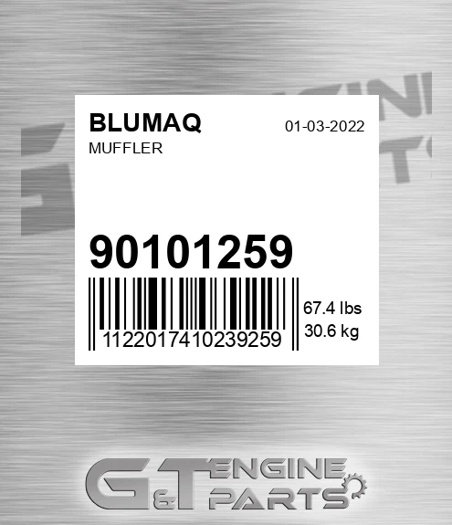 901.01259 Muffler for BLUMAQ