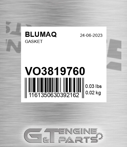 VO3819760 Gasket for BLUMAQ