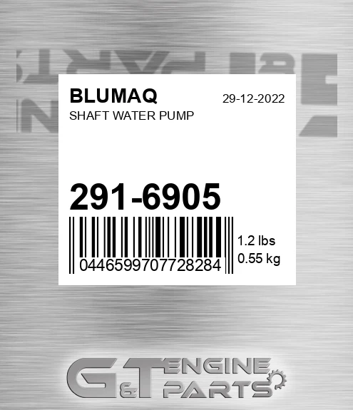 291-6905 Shaft Water Pump for BLUMAQ