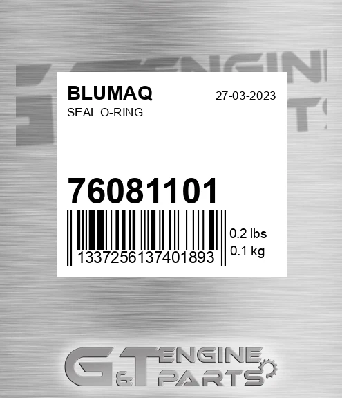 76081101 Seal O-ring