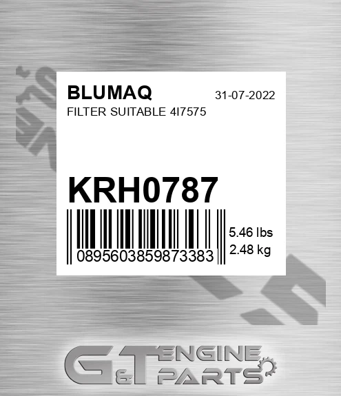 KRH0787 Filter Suitable 4i7575