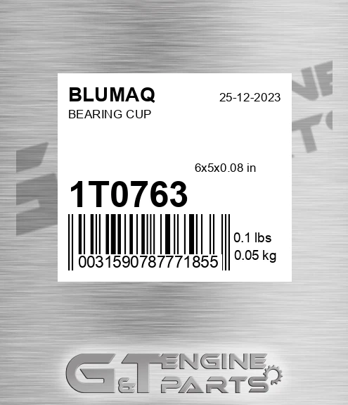 1T-0763 Bearing Cup for BLUMAQ