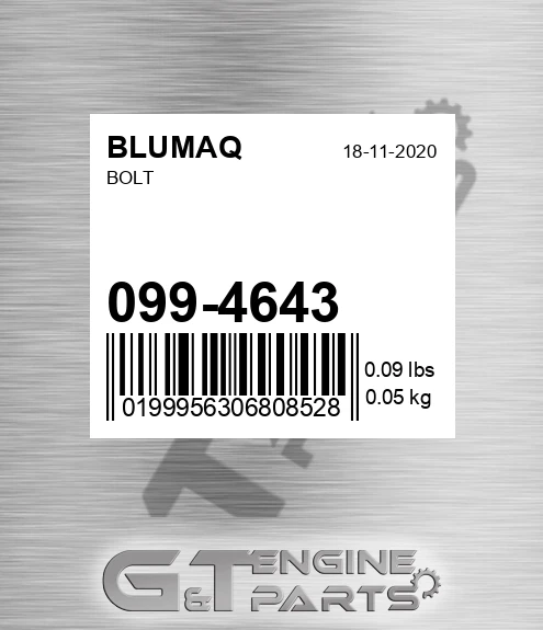 099-4643 Bolt for BLUMAQ