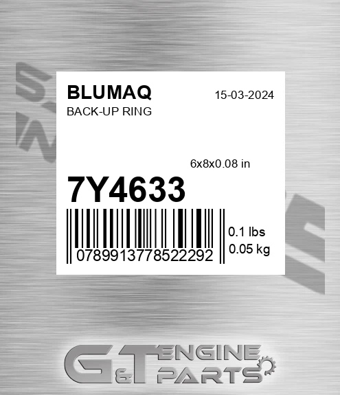 7Y-4633 Back-up Ring for BLUMAQ