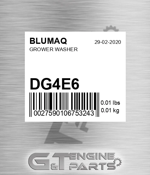 DG4E6 Grower Washer for BLUMAQ