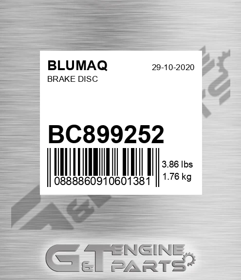 BC89925-2 Brake Disc for BLUMAQ