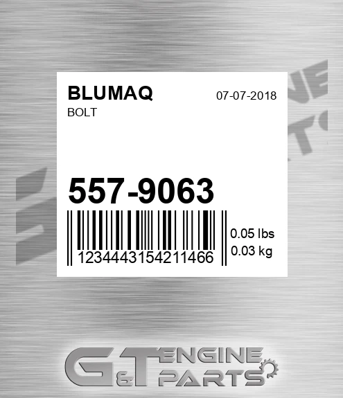 557-9063 Bolt for BLUMAQ