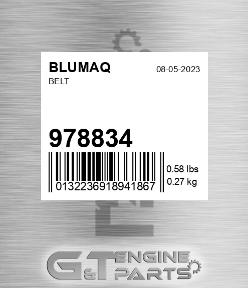 978834 Belt for BLUMAQ