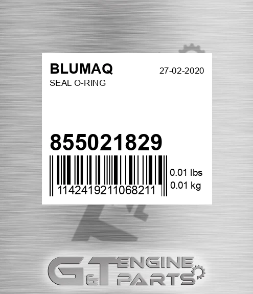 855021829 Seal O-ring for BLUMAQ