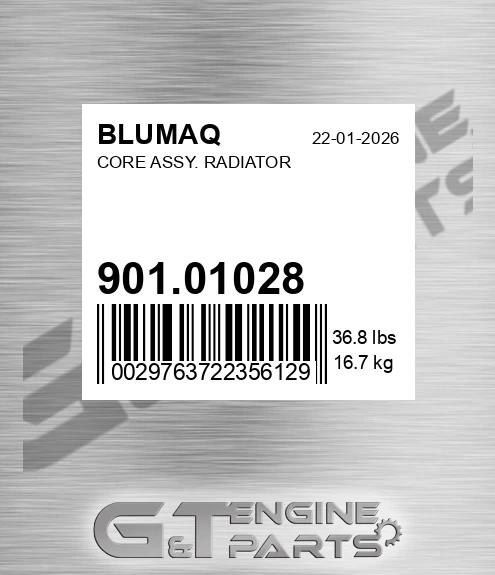 901.01028 Core Assy. Radiator for BLUMAQ