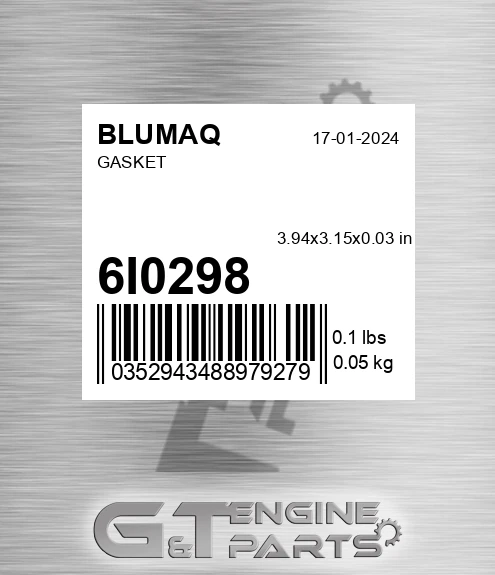 6I-0298 Gasket for BLUMAQ