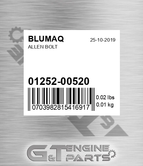 01252-00520 Allen Bolt for BLUMAQ