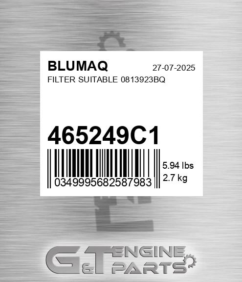 465249C1 BLUMAQ Filter Suitable 0813923bq
