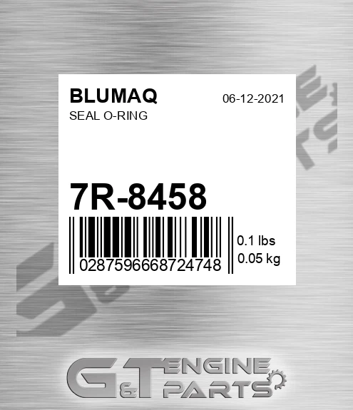 7R-8458 Seal O-ring for BLUMAQ