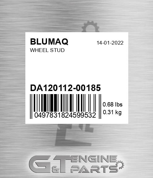 DA120112-00185 Wheel Stud for BLUMAQ