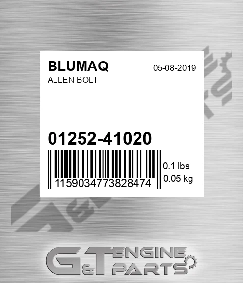 01252-41020 Allen Bolt for BLUMAQ