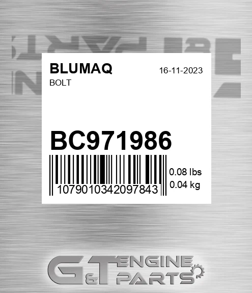 BC97198.6 Screw for BLUMAQ
