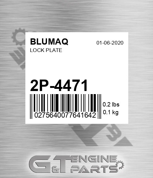 2P-4471 Lock Plate for BLUMAQ