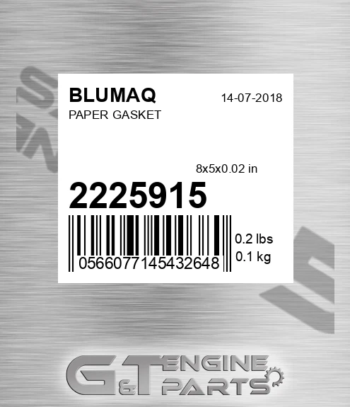 222-5915 Paper Gasket for BLUMAQ