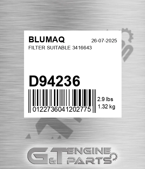 D94236 Filter Suitable 3416643