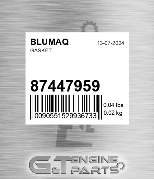87447959 BLUMAQ Gasket
