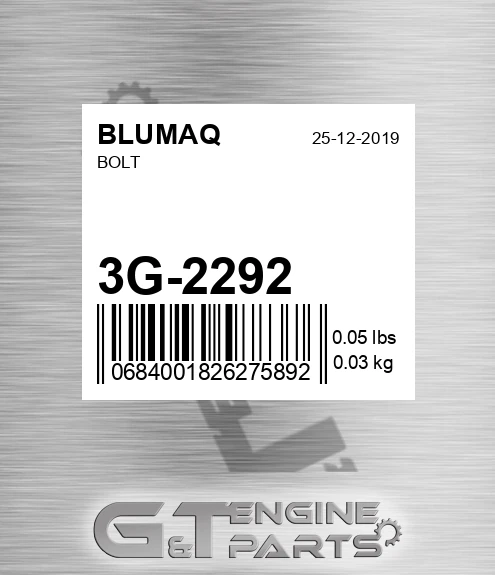 3G-2292 Bolt for BLUMAQ