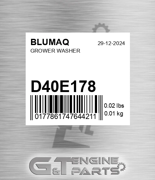 D40E178 BLUMAQ Grower Washer