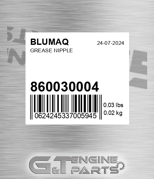 860030004 Grease Nipple for BLUMAQ