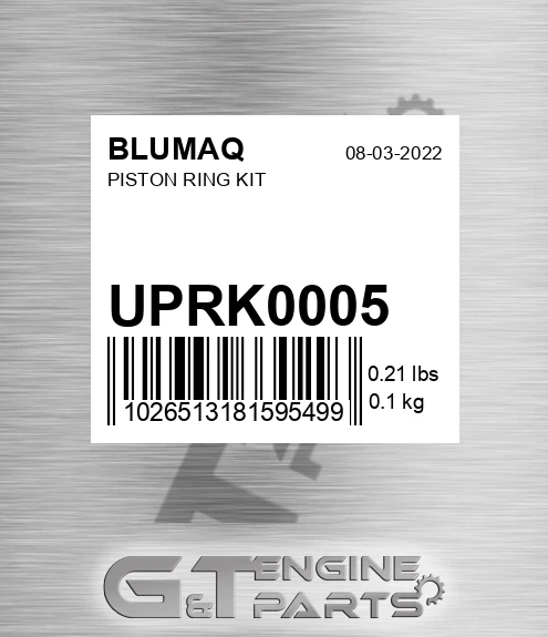 UPRK0005 Piston Ring Kit for BLUMAQ