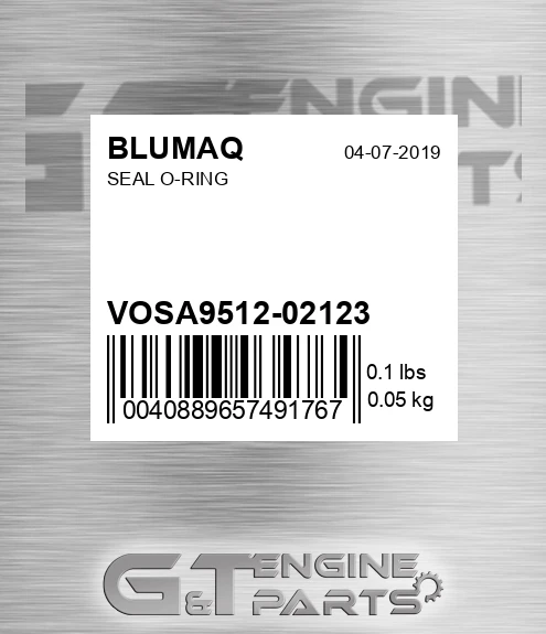 VOSA9512-02123 Seal O-ring for BLUMAQ
