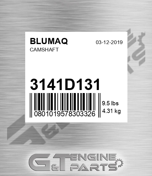 3141D131 Camshaft for BLUMAQ