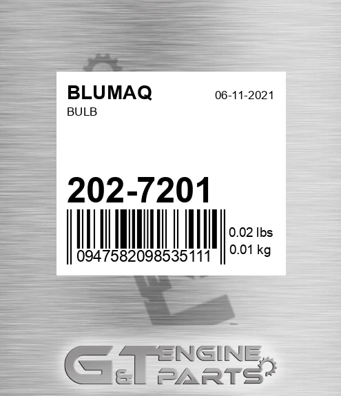 202-7201 Bulb for BLUMAQ