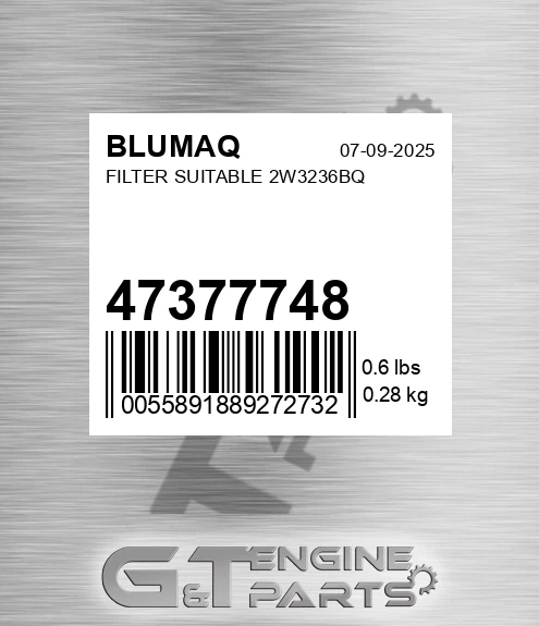 47377748 BLUMAQ Filter Suitable 2w3236bq