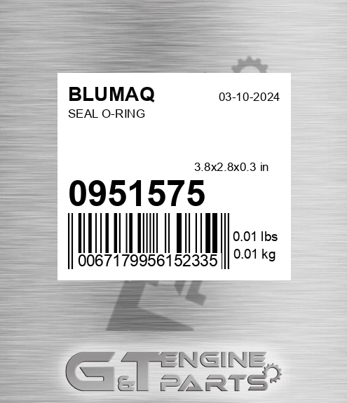 095-1575 Seal O-ring for BLUMAQ