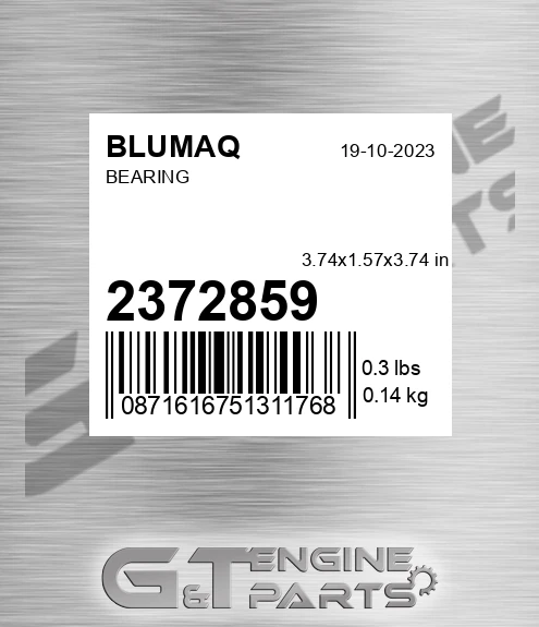 237-2859 Bearing for BLUMAQ