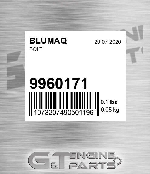 9960171 Bolt for BLUMAQ