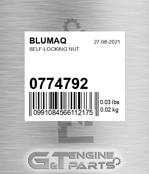 077-4792 Self-locking Nut for BLUMAQ