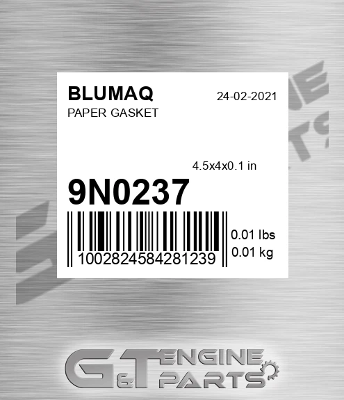 9N-0237 Paper Gasket for BLUMAQ
