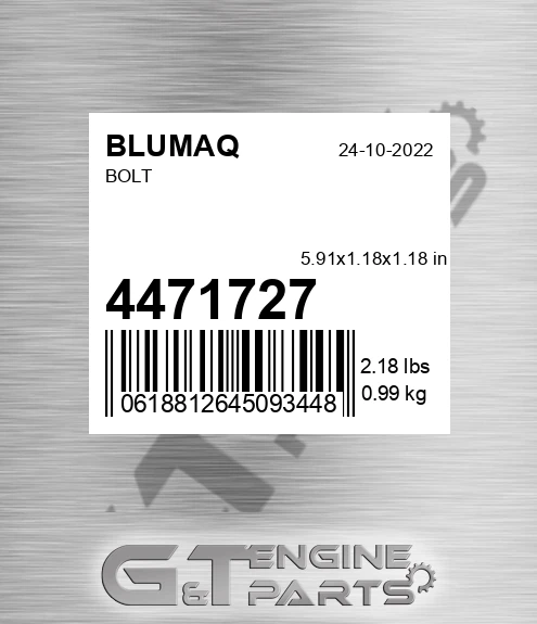 447-1727 Bolt for BLUMAQ