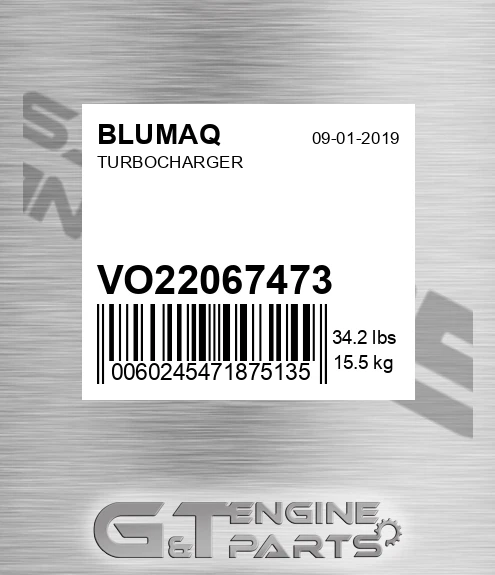 VO22067473 Turbocharger for BLUMAQ