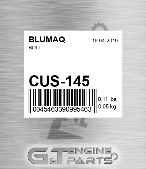 CUS-145 Bolt for BLUMAQ