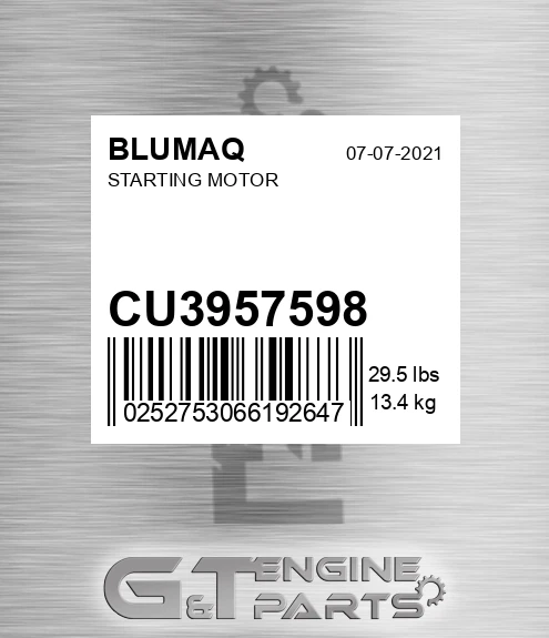CU3957598 BLUMAQ Starting Motor