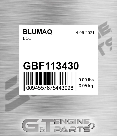 GBF113430 Bolt for BLUMAQ