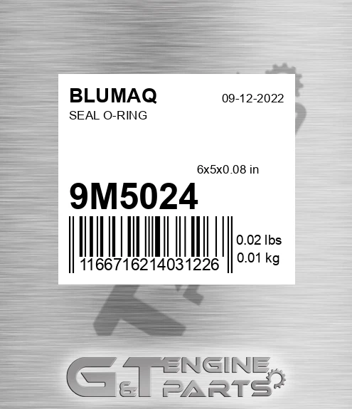 9M-5024 Seal O-ring for BLUMAQ