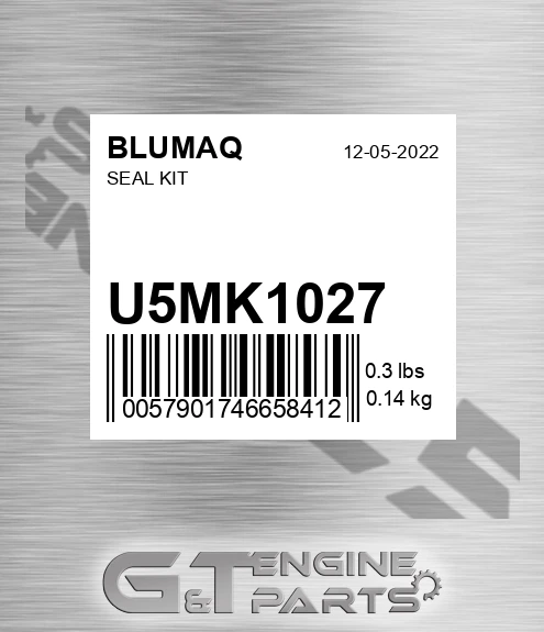 U5MK1027 Seal Kit for BLUMAQ