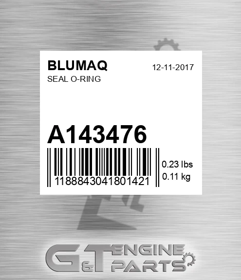 A143476 Seal O-ring for BLUMAQ