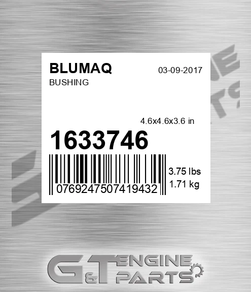 163-3746 Bushing for BLUMAQ